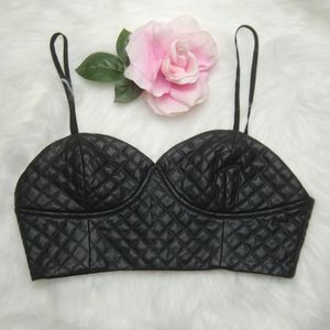 NWOT Dani Collection Faux Leather Bralette Sz M
